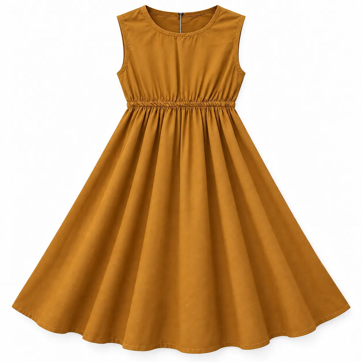 Mustard Chiffon Girls Imported Coord Set (2 Piece) - Size 2 - 10 Years