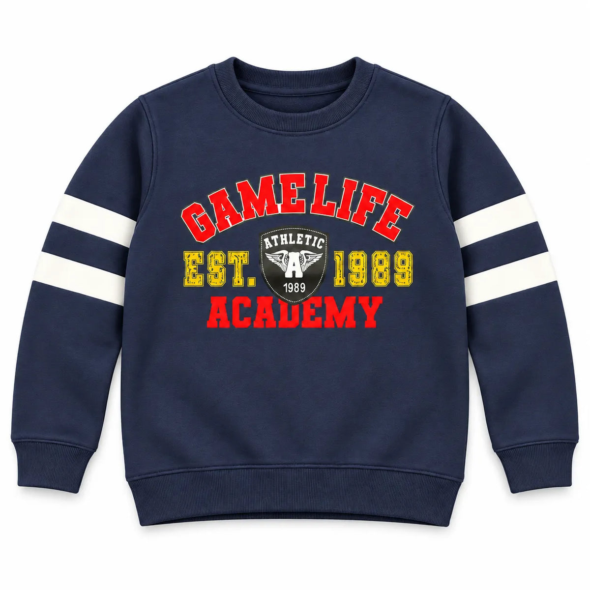 Boys Navy Blue Game LIfe Winter Sweatshirt (Size 9 Months - 12 Years)