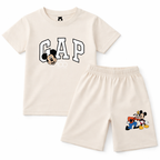 Off White Gap Summer Coord Set - Jersey Cotton Fabric - Kidswear in Pakistan - Kids Clothing - Trendy Kidswear Outfits