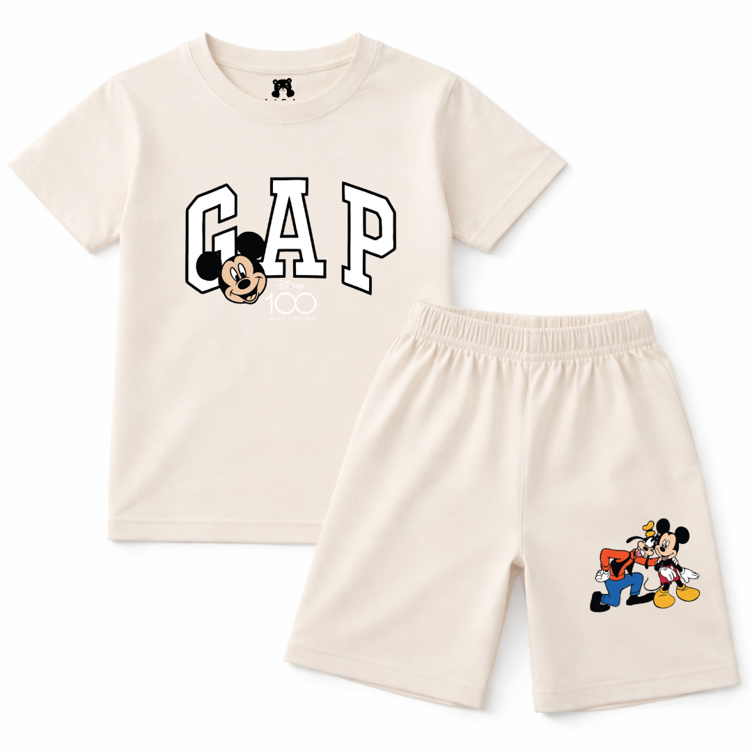 Off White Gap Summer Coord Set - Jersey Cotton Fabric - Kidswear in Pakistan - Kids Clothing - Trendy Kidswear Outfits