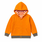 Orange & Brown Hoodie Style Mid Season Suiting Set – 3 Piece