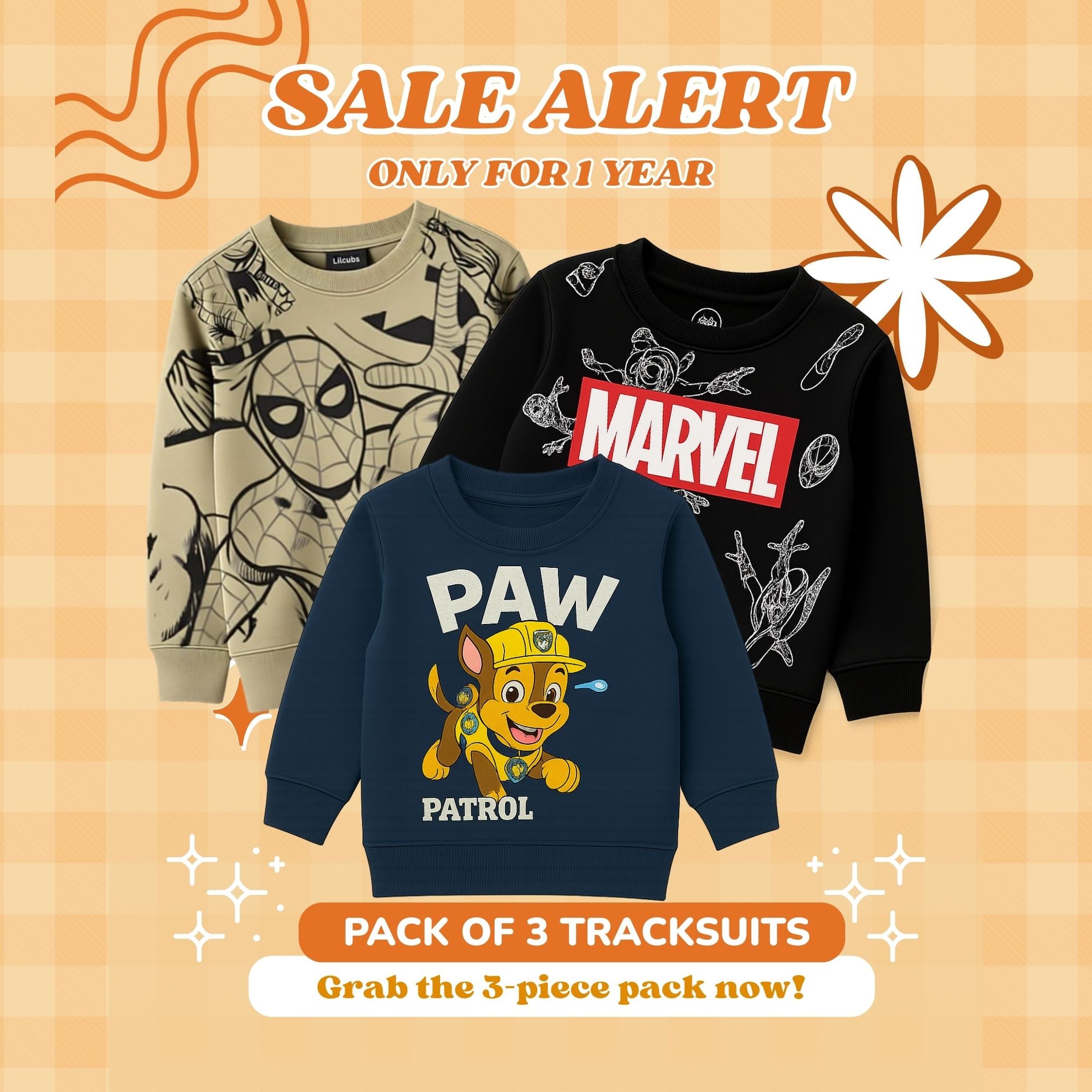 Value Pack: 3 Fleece Tracksuits for 1–2 Year Kids