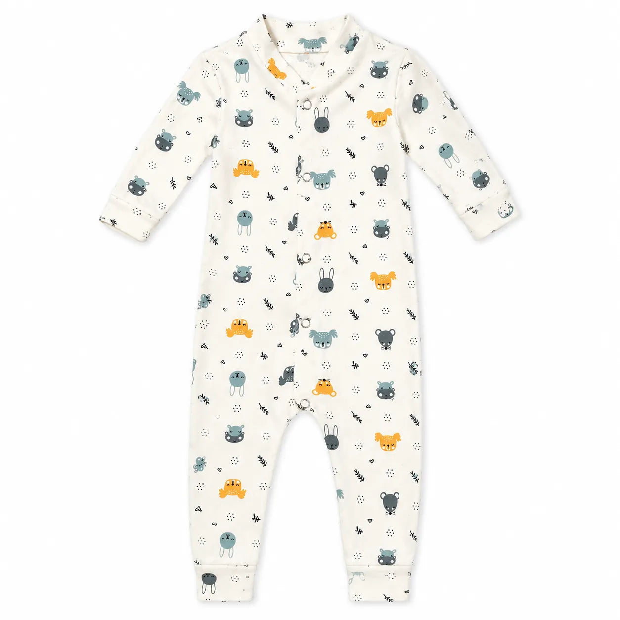 Pack of 3 Baby Romper Set White, Off White & Blue (0 - 24 Months)