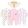 Pack of 3 Baby Romper Set White, Off White & Pink (0 - 24 Months)