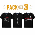 Kids Pack of 3 T-Shirts Black Cotton Muharram Edition (Age 1 - 12 Years)