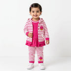 Pink Cupcake Design Hoodie Style Mid Season Suiting Set – 3 Piece