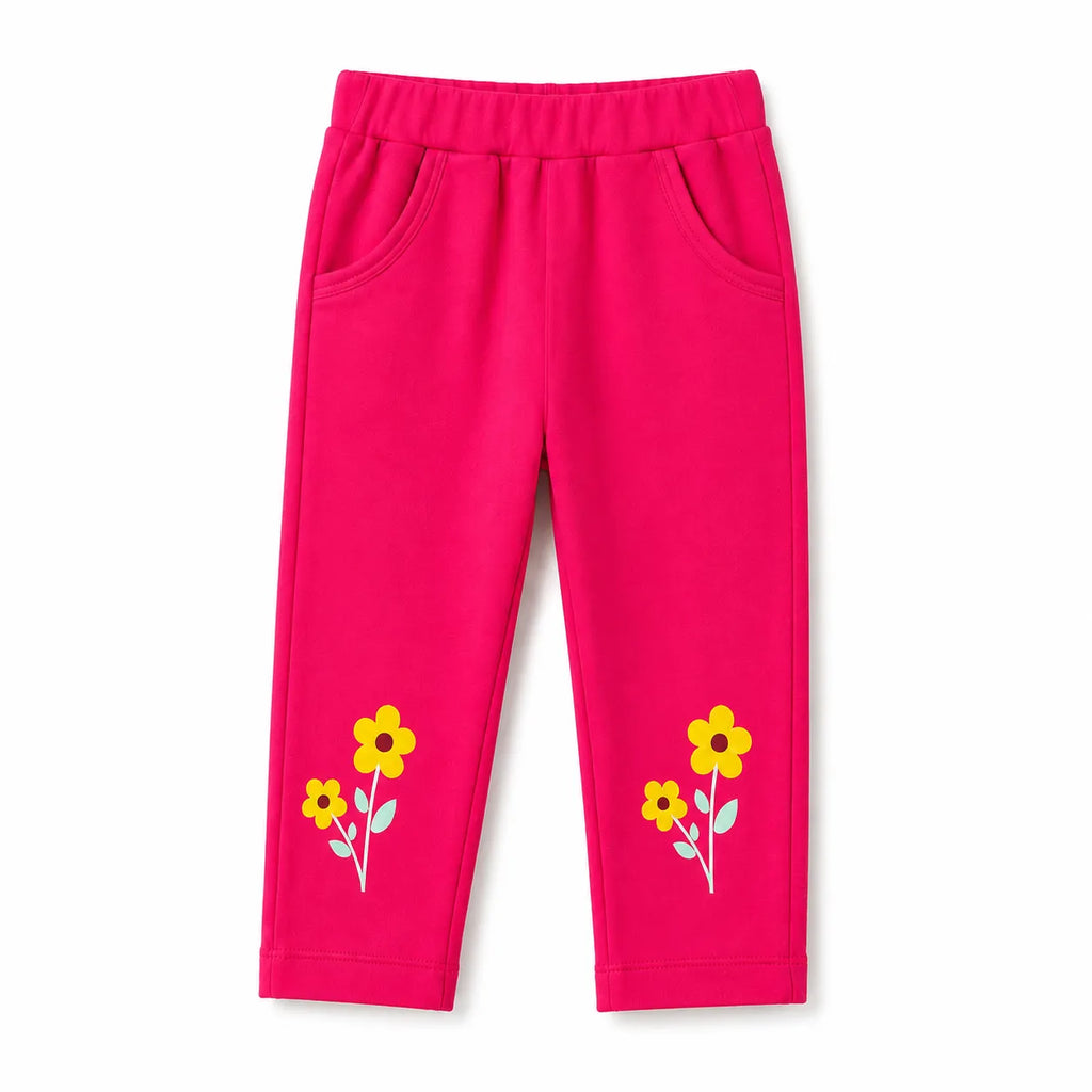 Pink Floral Hoodie Style Mid Season Suiting Set – 2 Piece
