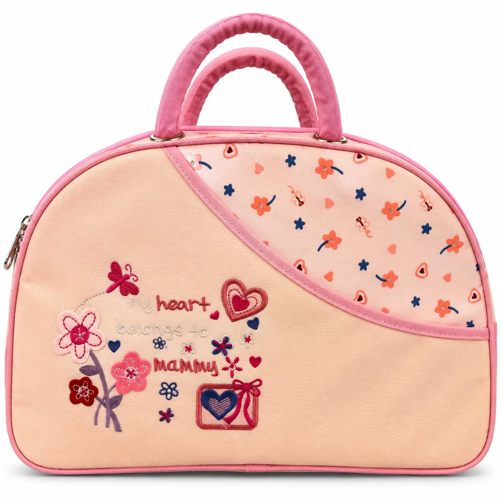 Pink Floral Printed Baby Bag