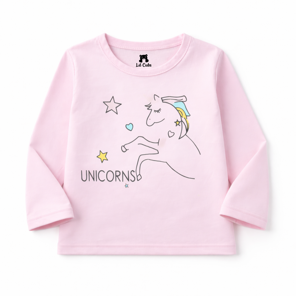 Pink Unicorn Summer Coord Set - Jersey Cotton Fabric - Summer Kidswear - Kidswear brand in Pakistan - Comfortable & Stylish Outfit - Summer Outfit for girls - Trendy Outfit for kids - Cotton Outfit - Lil' Cubs