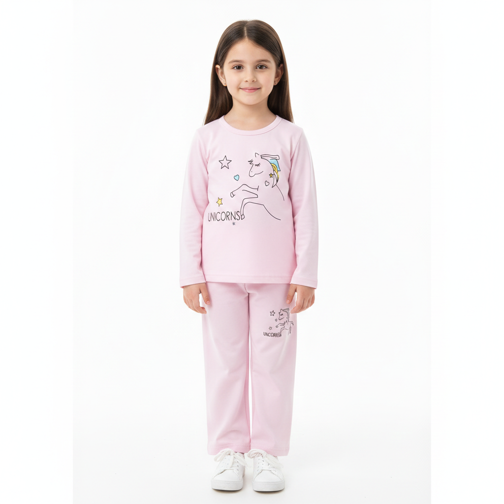 Pink Unicorn Summer Coord Set - Jersey Cotton Fabric - Summer Kidswear - Kidswear brand in Pakistan - Comfortable & Stylish Outfit - Summer Outfit for girls - Trendy Outfit for kids - Cotton Outfit - Lil' Cubs
