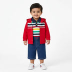 Red Hoodie Style Mid Season Suiting Set – 3 Piece