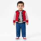 Red jacket style with mouse print, part of Lil' Cubs' 3-piece mid-season suit set, shown on a child mannequin.