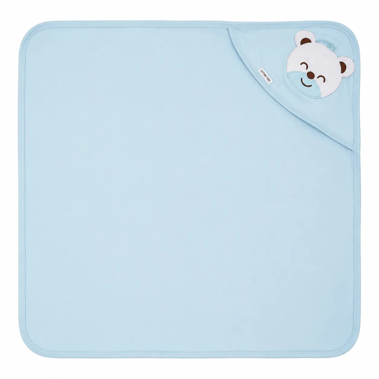 Light Blue Panda Baby Wrapping Sheet (30x30 Inches)