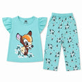 Sea Green Bambi Outfit - Summer Coord Set 2 Piece - Jersey Cotton Fabric - Sea Green Kids Outfits - Girls Coord Set - Girls Favourite Cartoon Character Coord Set - Summer Wear for Kids - Affordable Clothing Brand in Pakistan - Kidswear Brand Pakistan - Lil' Cubs