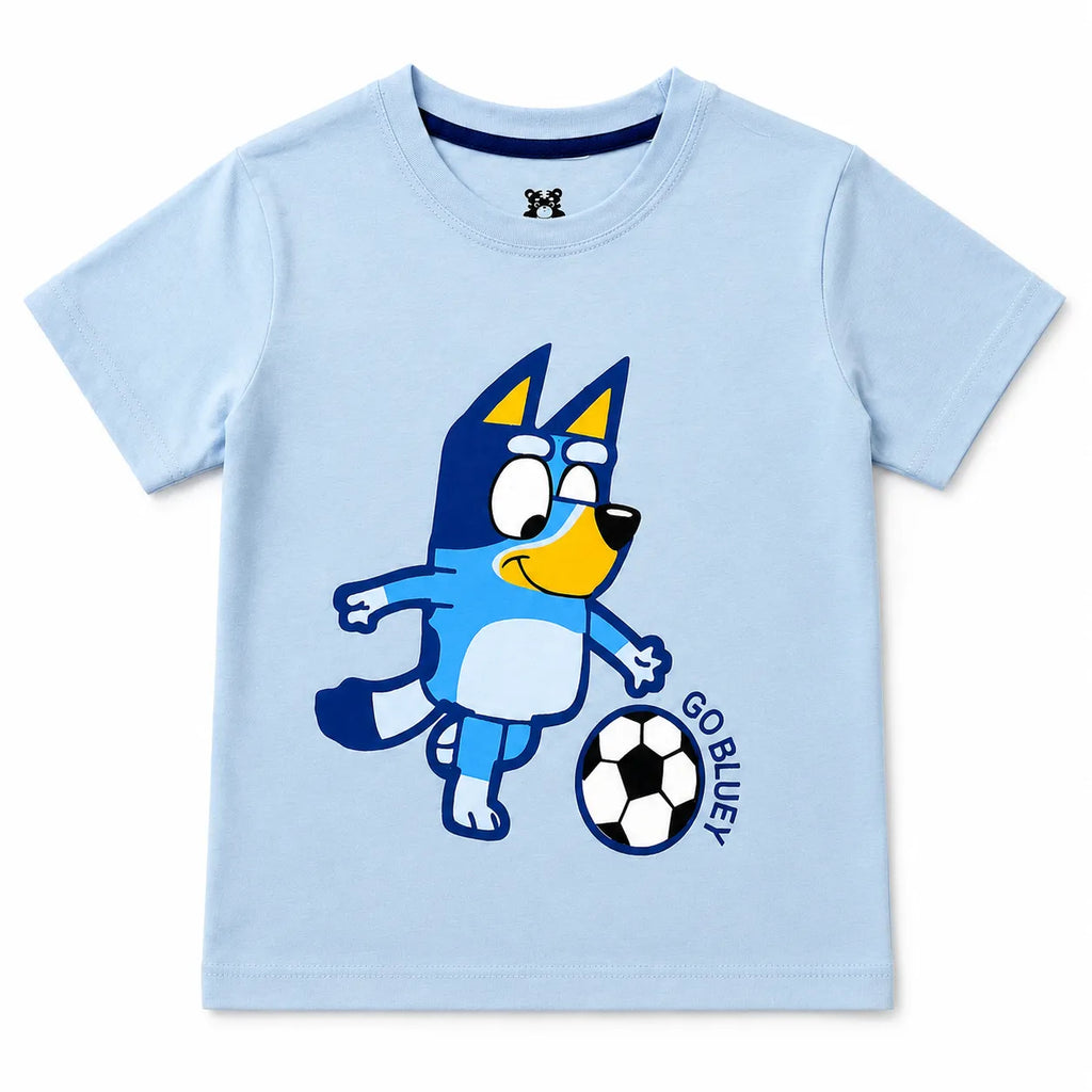 Sky Blue Go Bluey Summer Coord Set 2-Piece for Kids | Jersey Cotton | Lil’ Cubs