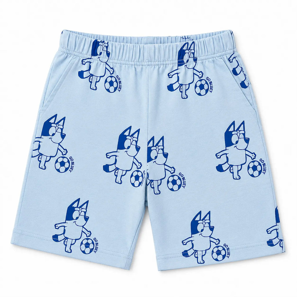 Sky Blue Go Bluey Summer Coord Set 2-Piece for Kids | Jersey Cotton | Lil’ Cubs