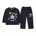 Lil' Cubs space-themed summer 2-piece coord set featuring a fun space travel design for kids.