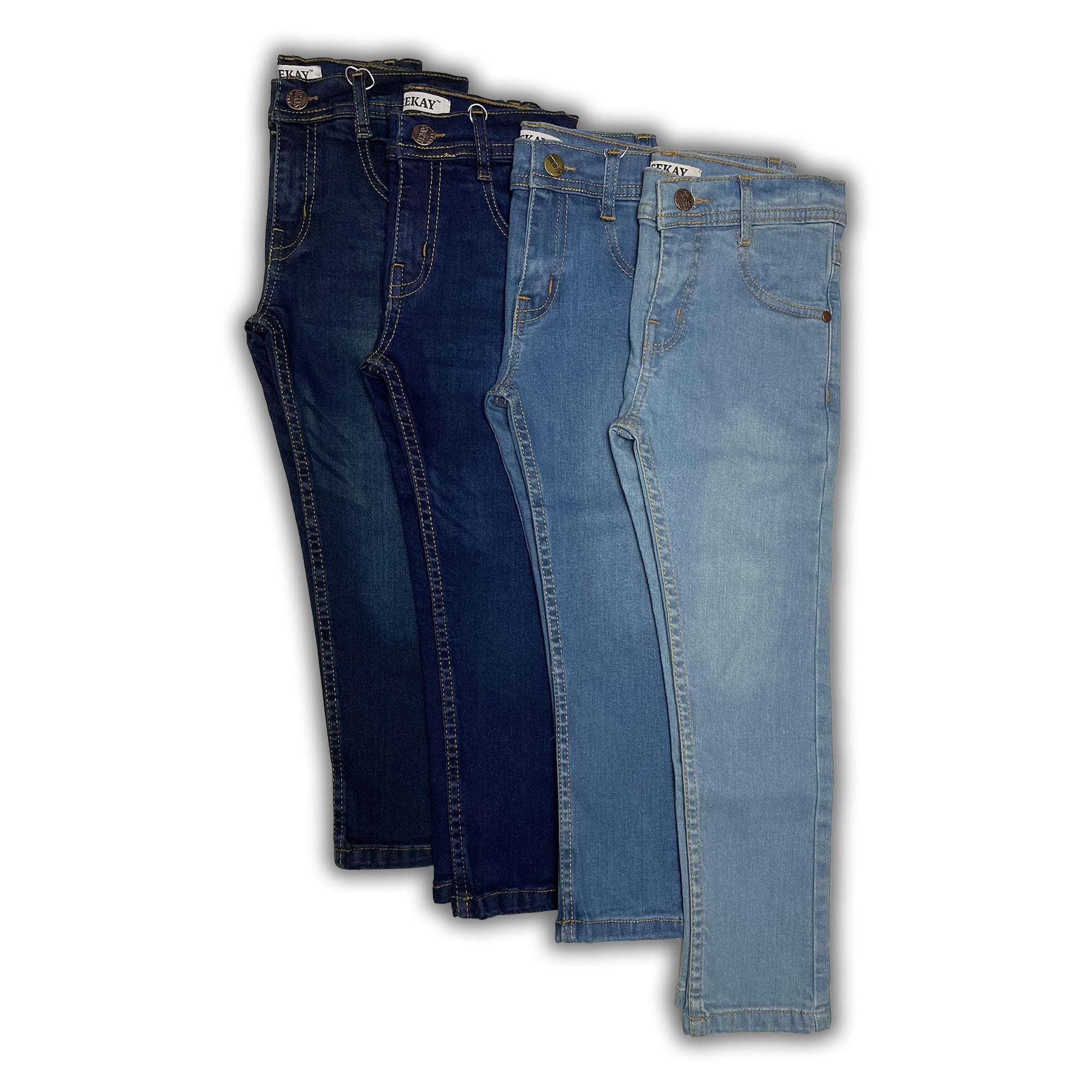 Stretchable Kids Jeans – Slim Fit Denim (3 Months to 14 Years) – 5 Classic Colors