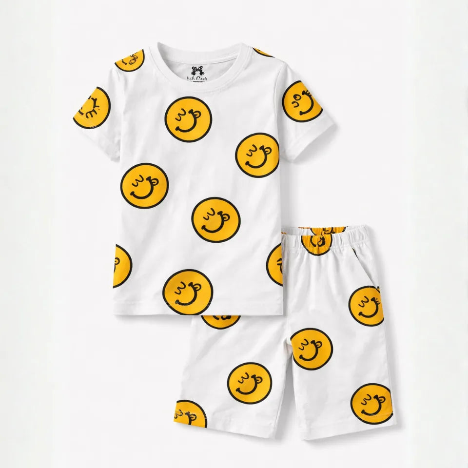 Smiley Face Summer Coord Set (2-Piece) - Lil' Cubs