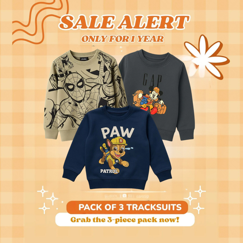 Baby Boys Tracksuit Bundle (Pack of 3) – Ages 1–2 Years | Special Sale