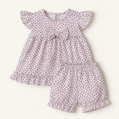 Baby girl floral summer suit set with dress and bloomers – Lil Cubs PK