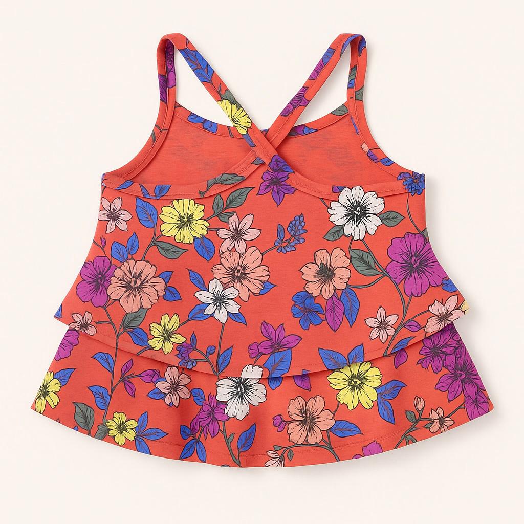 Imported Floral Crop Top for Girls – Premium Cotton (1 Year Size)