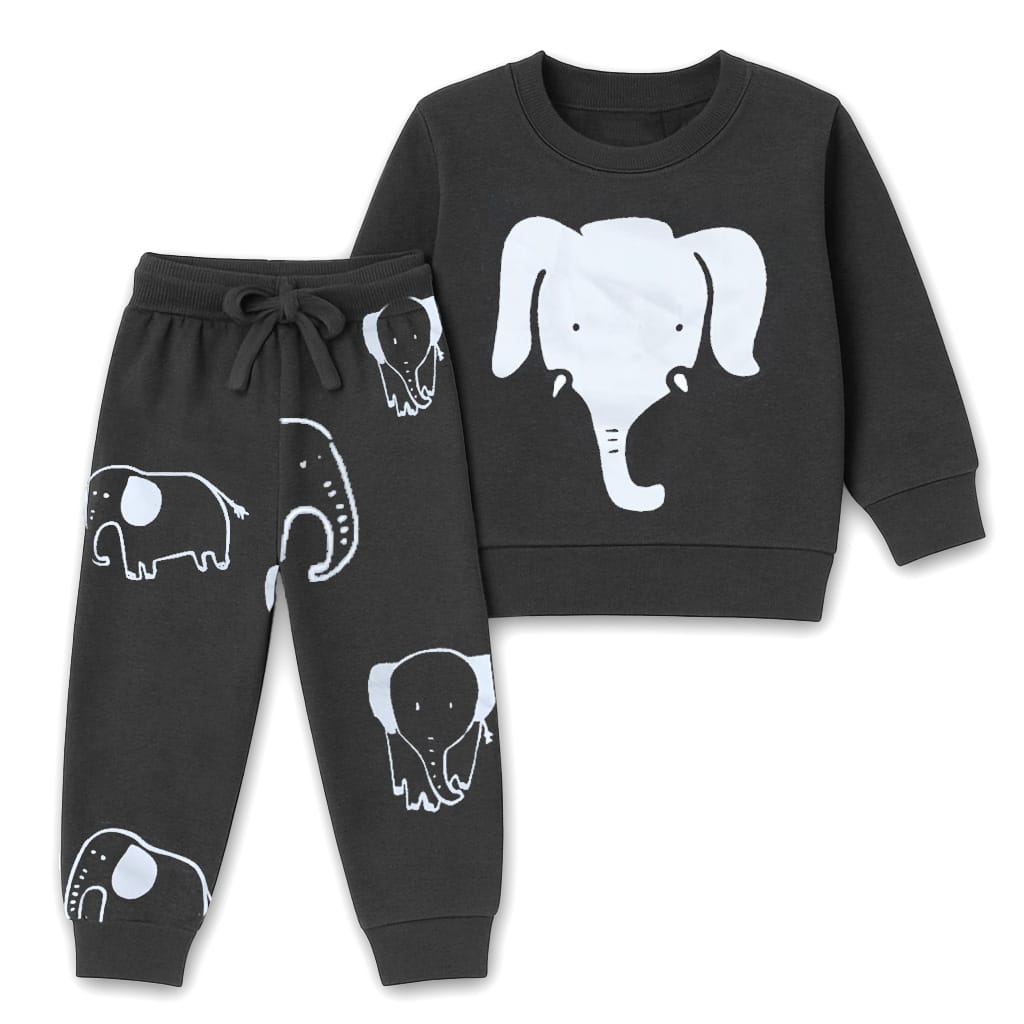 Elephant Cozy Tracksuit – Winter Set (1–12 Years)