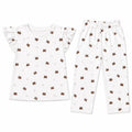Girls white crown summer coord set for ages 12 months to 12 years, featuring a stylish two-piece outfit by lilcubspk.