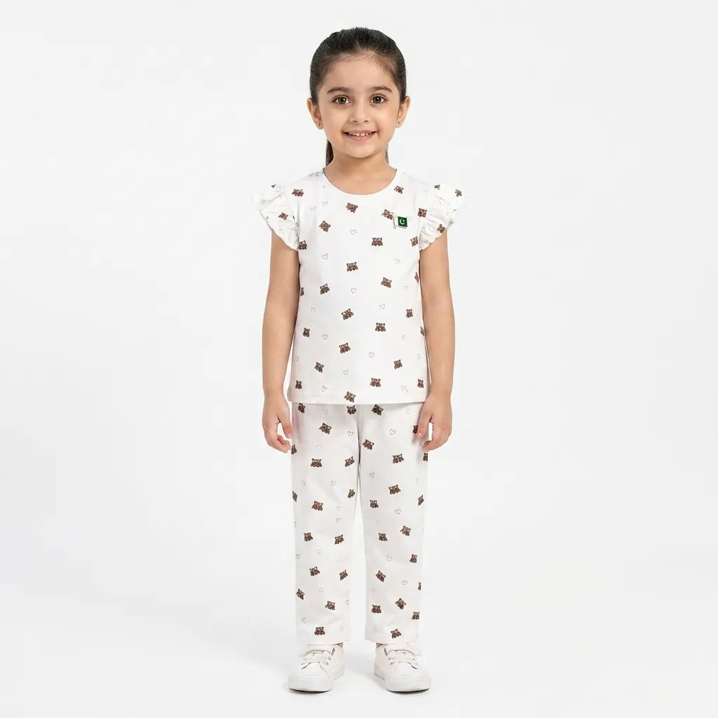 Girls White Crown Summer Coord Set (2-Piece) Age 12 Months - 12 Years