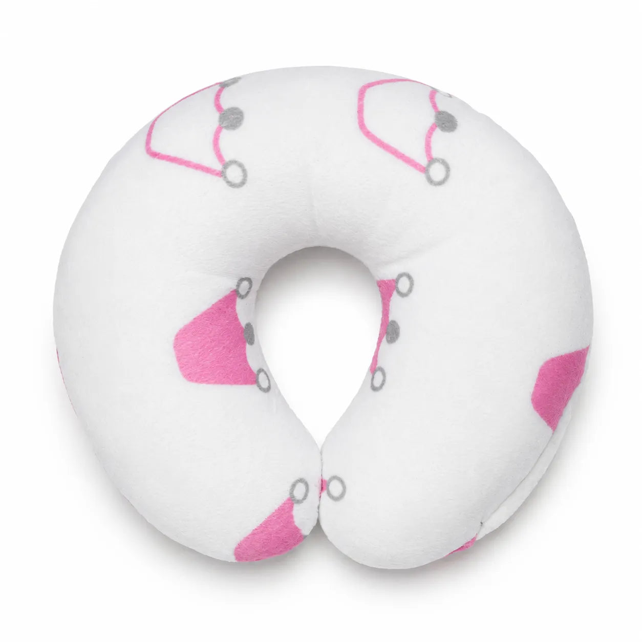 New Born Neckband White Pink Cap
