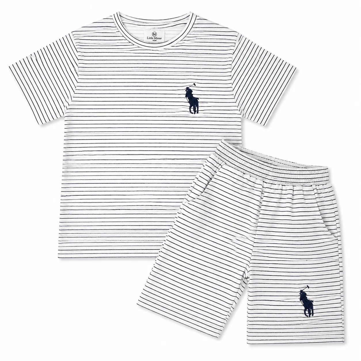 Boys White Polo Summer Coord Set (2-Piece) Age 12 Months - 10 Years