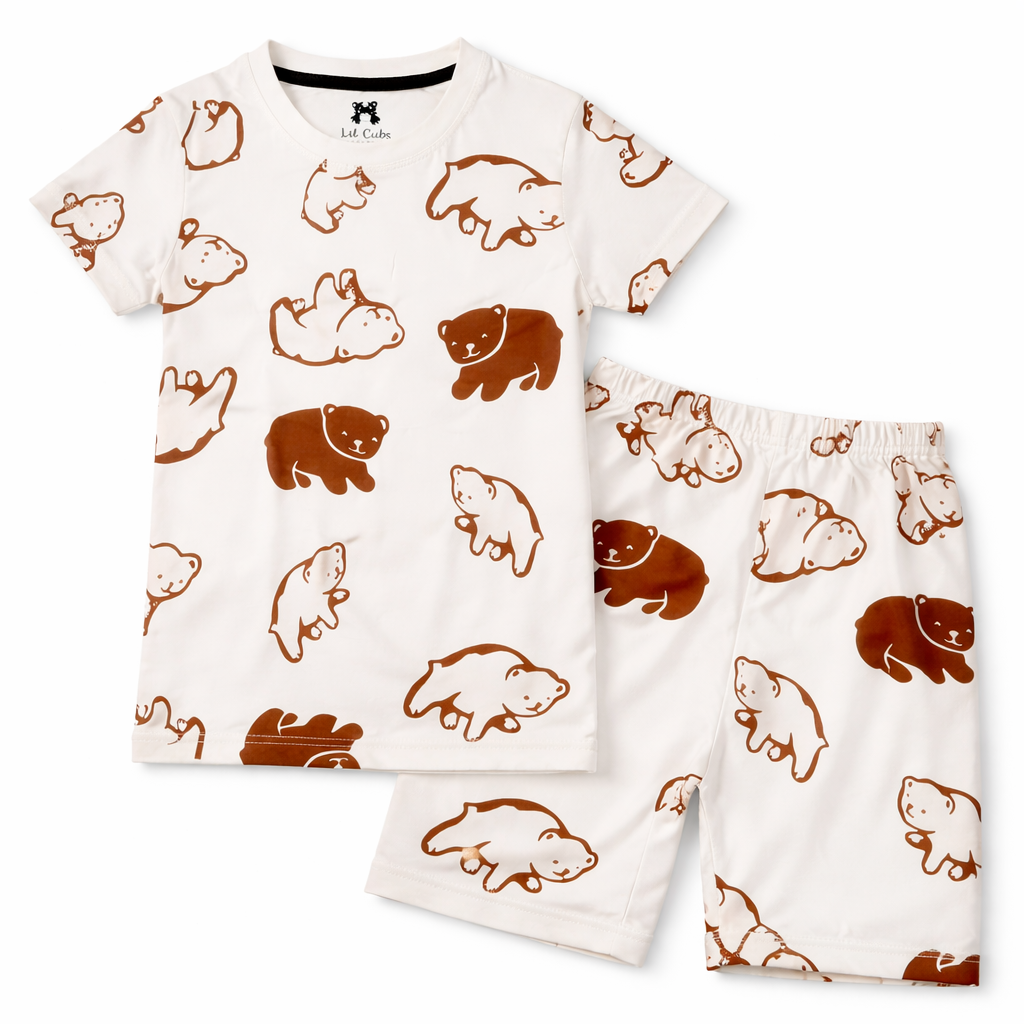 White Polar Panda Summer Coord Set - Jersey Cotton Fabric - Affordable Summer Outfits - Kidswear Brand in Pakistan - Stylish Design in Summer Outfits - Trendy Summer Articles - Lil' Cubs