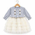 Winter Blue Tree Frock (Size 6 Months - 3 Years)
