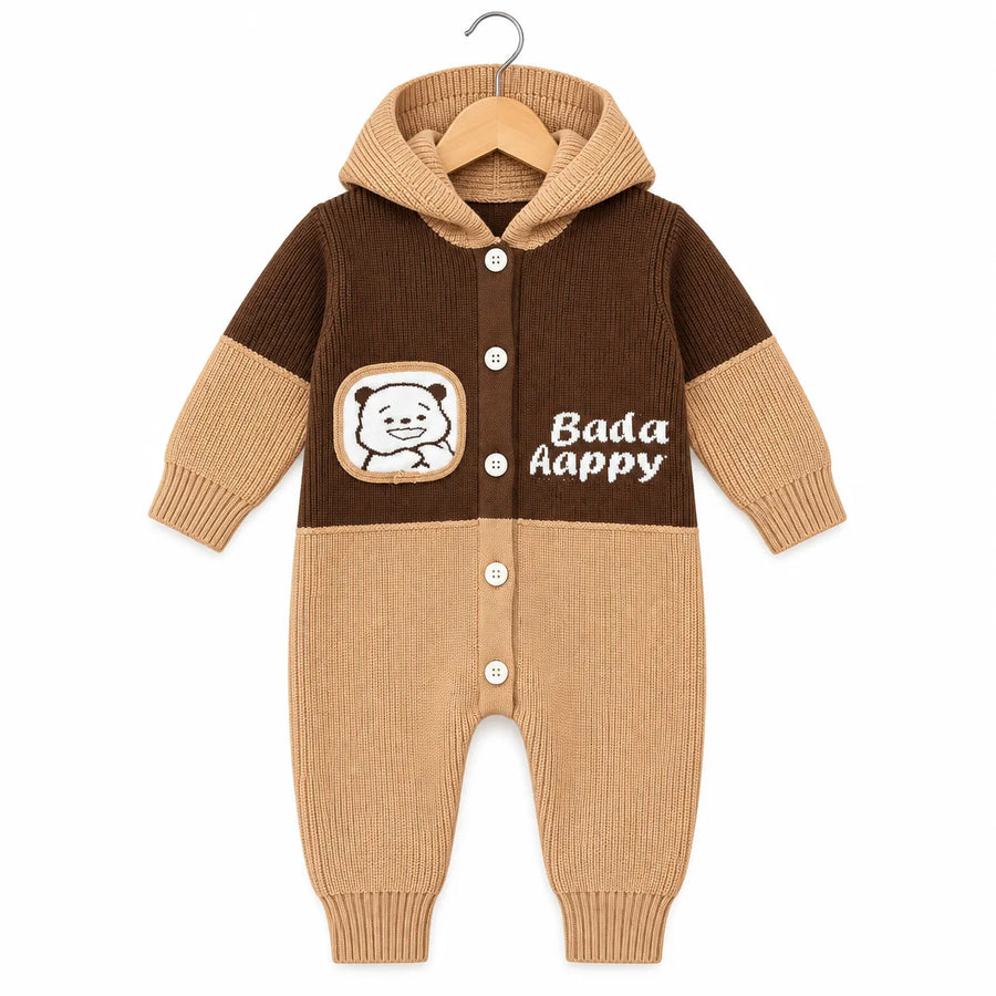 Winter Brown Bada Aappy Romper (Size 0 - 18 Months)
