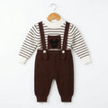 Winter Brown Mickey Dangri Romper (Size 0 - 18 Months)