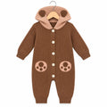 Winter Brown Panda Romper (Size 0 - 18 Months)