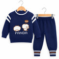 Winter Imported Suiting Blue Panda Print (Size 0 - 18 Months)