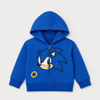 Sonic Zip-Up Hoodie Winter Fleece Sweatshirt for Kids - Cartoon Character, Sonic, Kidswear, Kids Outfits, Boys Fashion - Fleece Fabric - 2-8 Years - Lil' Cubs