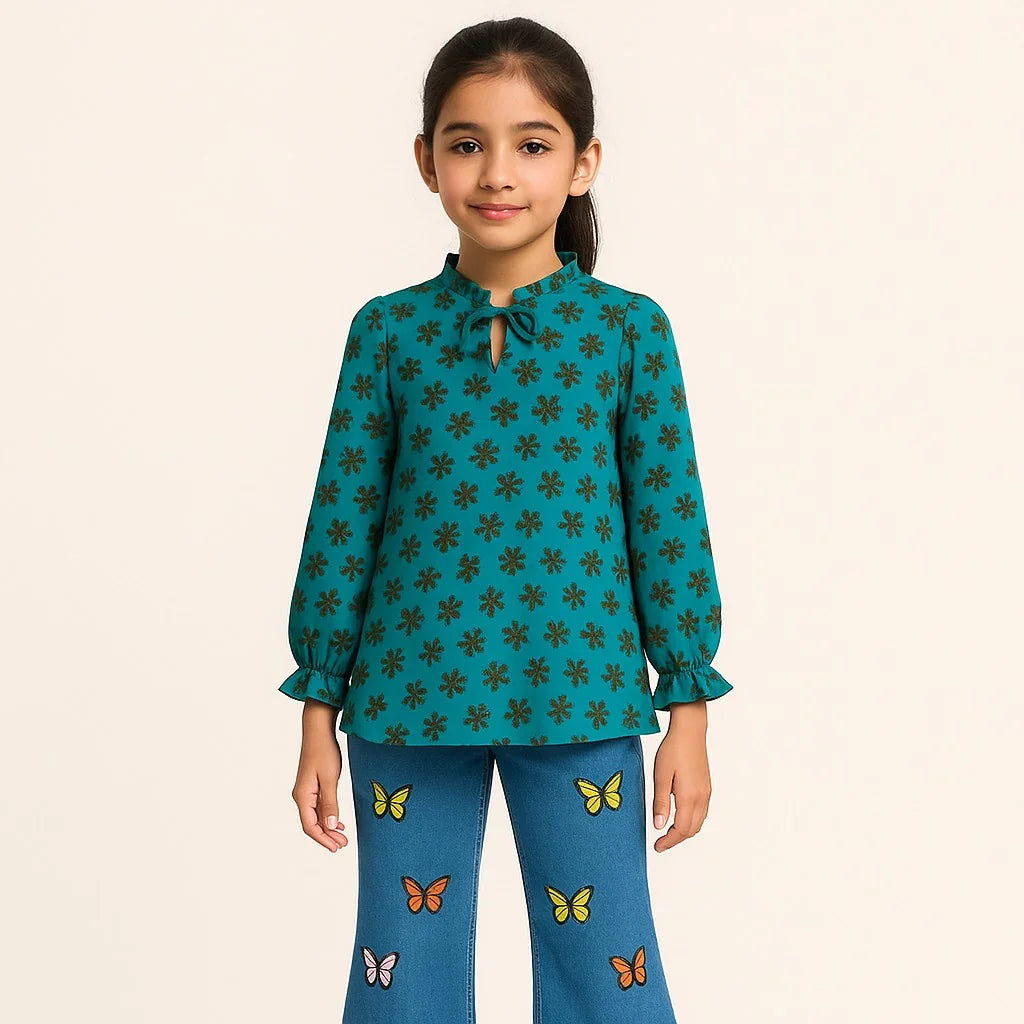 Bloom in Style Chiffon Top – Floral Fun for Every Day! Signature Collection - Lil' Cubs