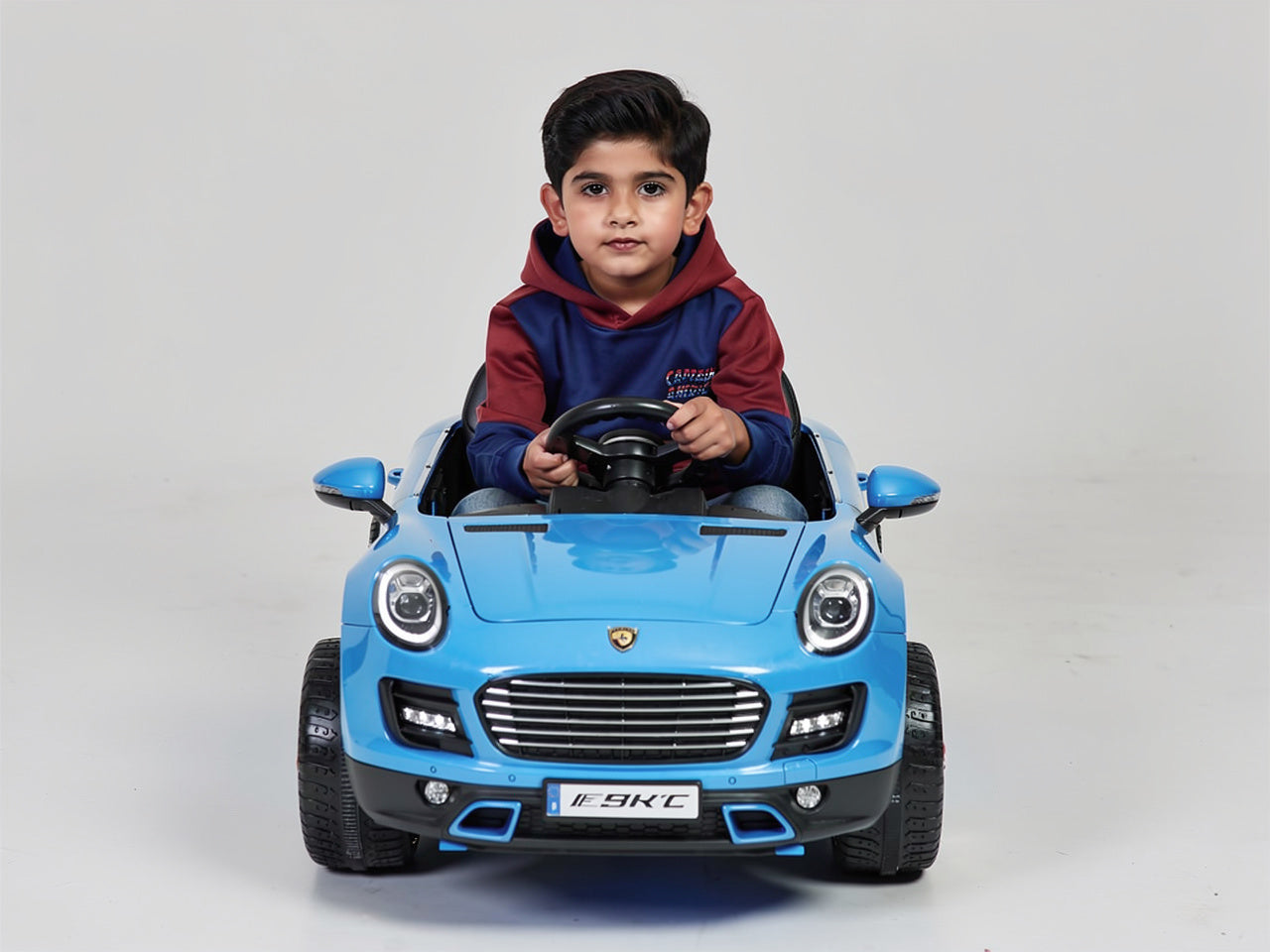 Blue and Red Fleece Captain Awesome Print Hoodie