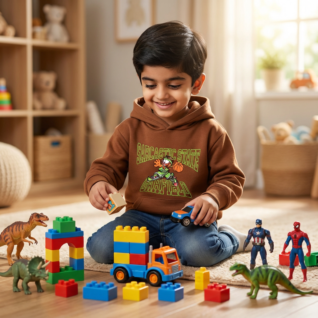 Basketball-Themed Fleece Hoodie