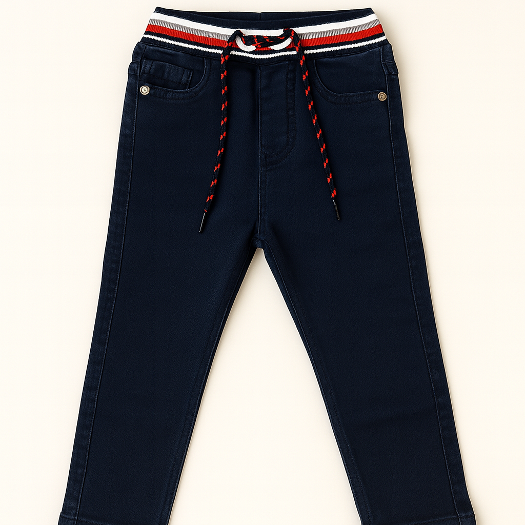 Round Elastic Denim Jeans