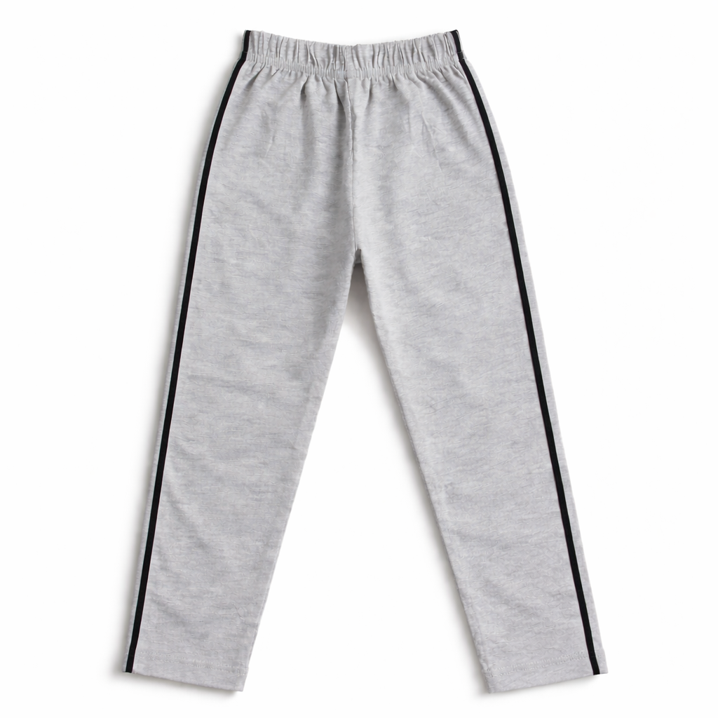 Boys Cotton Trousers with White Stripes (Different Shades) - Lil' Cubs