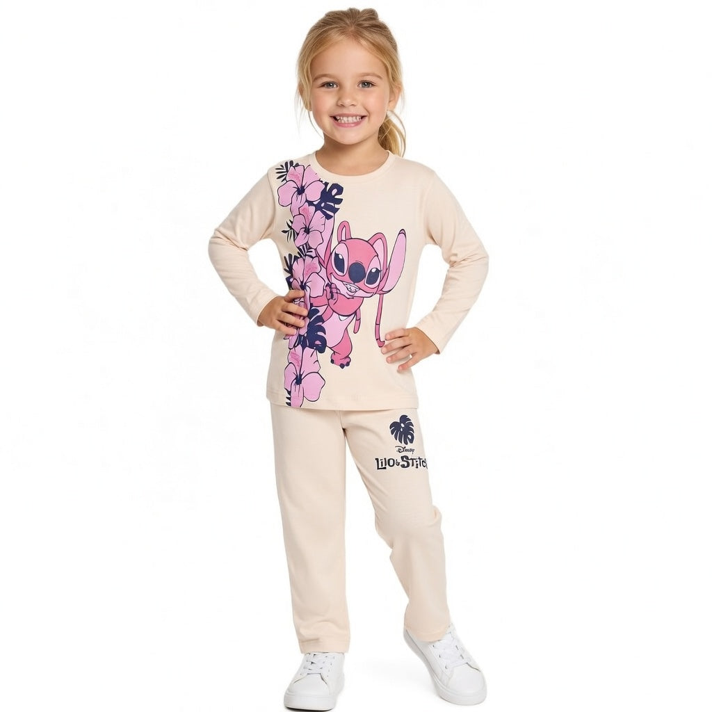Lilo & Stitch Beige Summer Coord Set (2-Piece) - Lil' Cubs