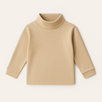 Kids Winter High Neck Tops – Warm Cotton Basics (White, Black, Beige)