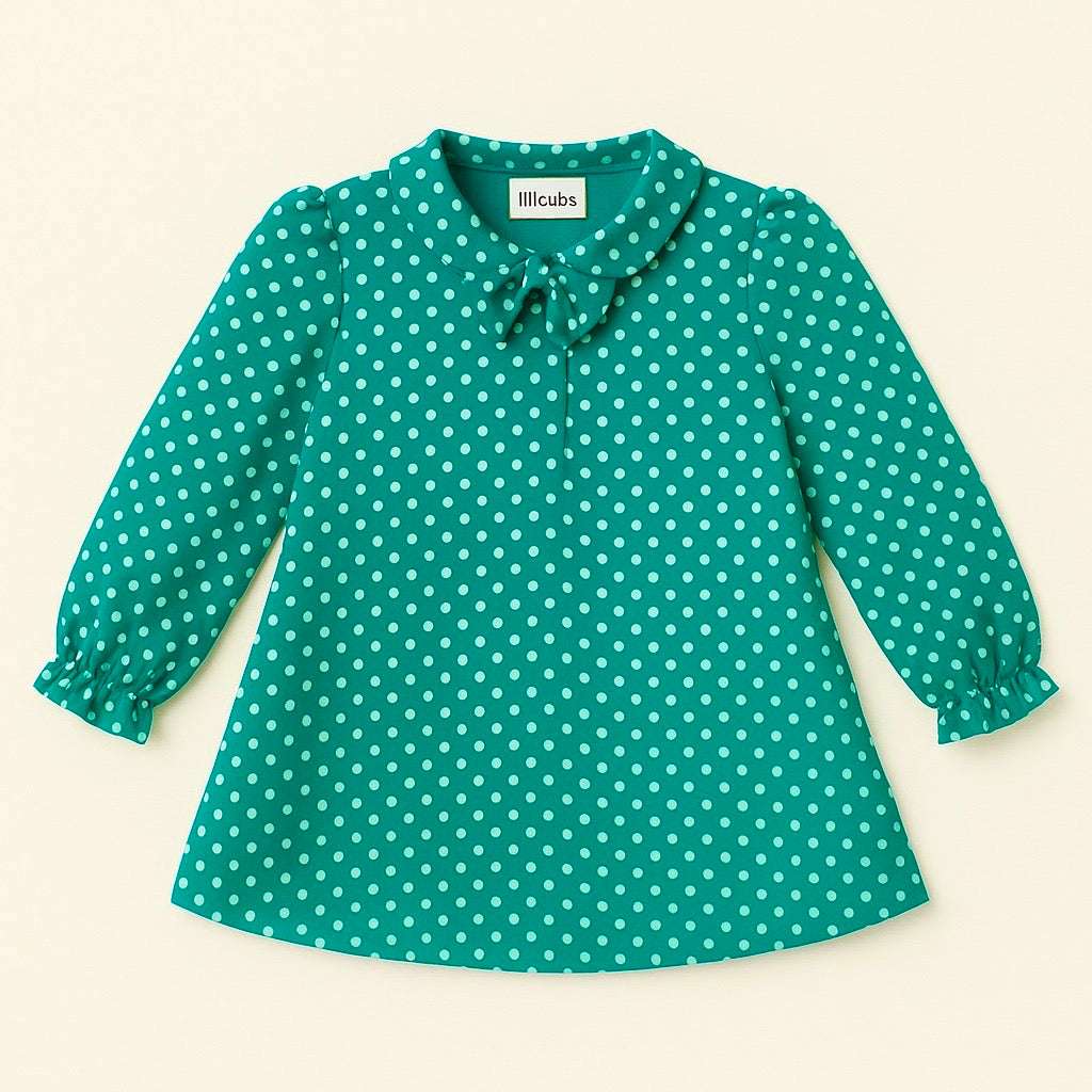 Polka Dot Princess Chiffon Top – Adorable Style for Your Little One! Signature Collection