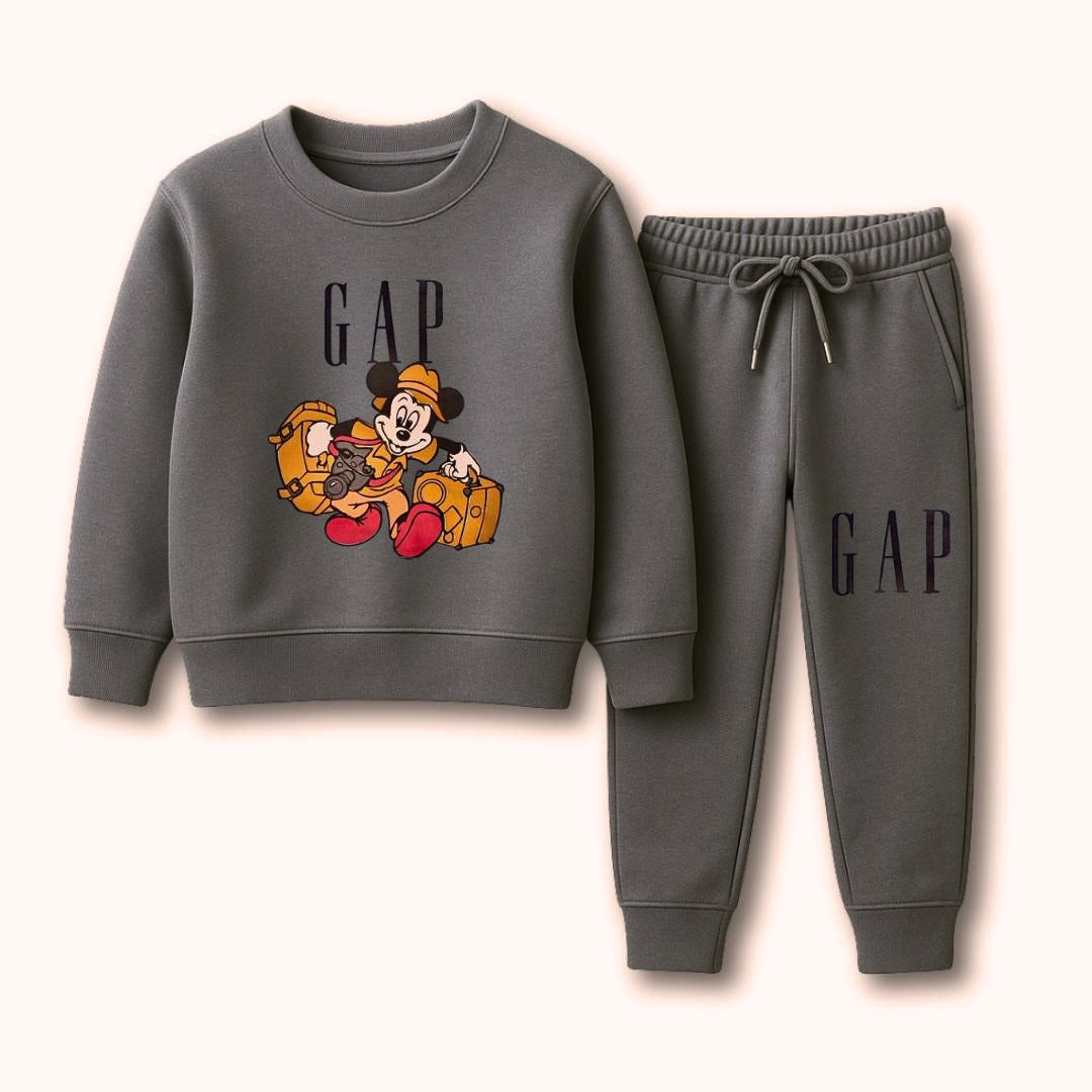 Charcoal Grey GAP Kids' Toddler Tracksuit – Comfortable & Stylish 2-Piece Set