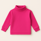 Kids Winter High Neck Tops – Warm Cotton Basics (White, Black, Beige)