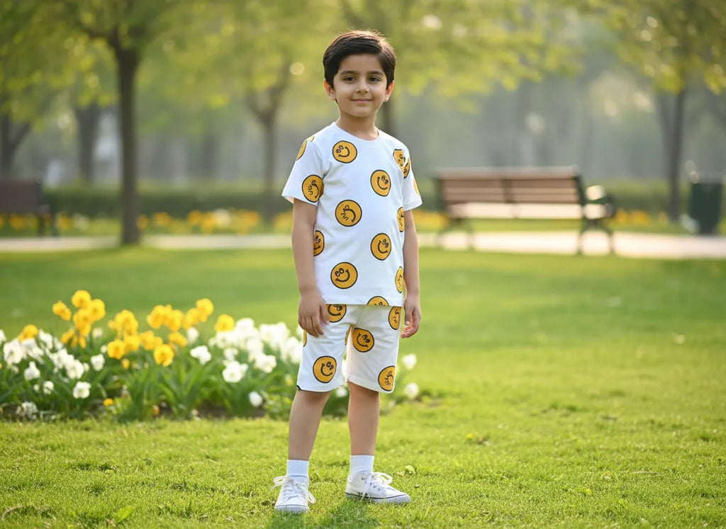 Smiley Face Summer Coord Set (2-Piece) - Lil' Cubs