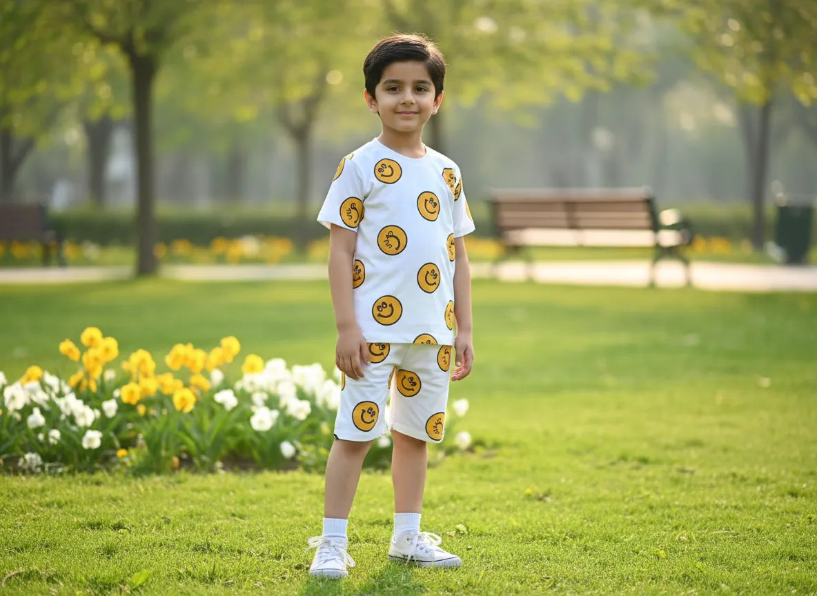 Smiley Face Summer Coord Set (2-Piece) - Lil' Cubs